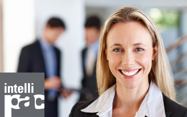 intelli pac buisiness woman smiling