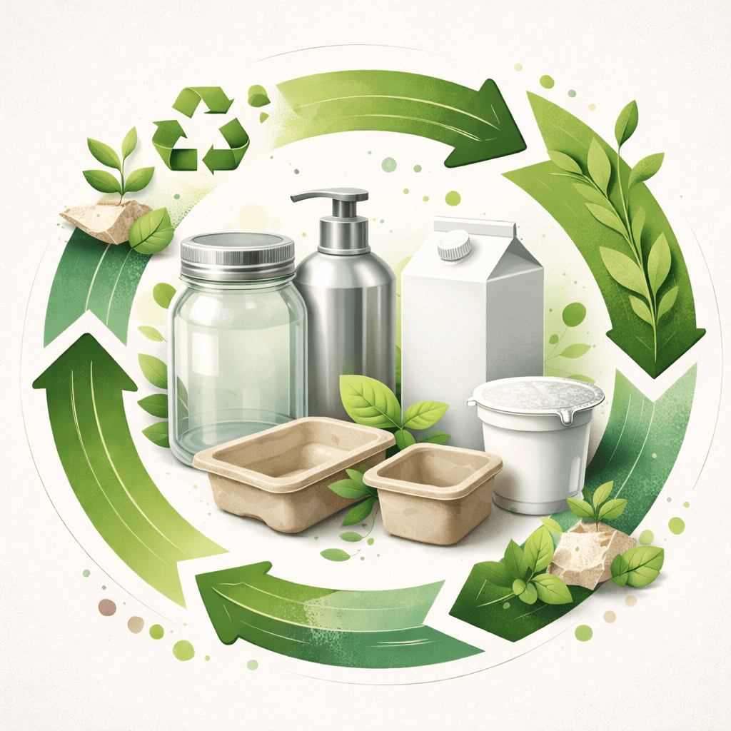 Sustainable packaging in a circular loop